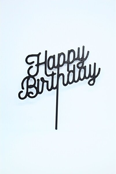 Happy Birthday Siyah Pasta Süsü