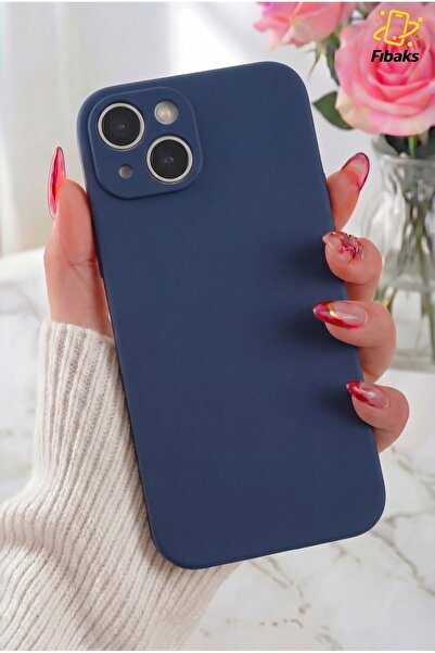 Fibaks حافظة آيفون 13/14 مع غطاء سيليكون سائل ناعم مخملي مع حماية للكاميرا