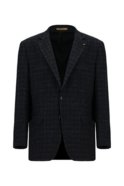 Abdullah Kiğılı Relaxed Fit Rahat Kesim Klasik Desenli Yünlü İpek Karışımlı C...