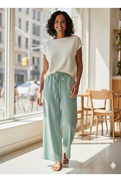 trendmodaal Waterway Fabric Pocketless Green Sweatpants