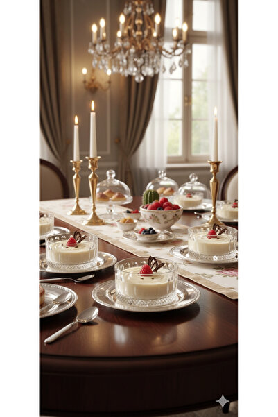 DİBA AVM Elusia 6lı Cam Kase Çerezlik Magnolia-magnolya Puding Kasesi Çerezli...