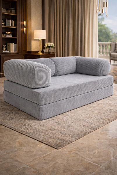 OVİSCO Kanepe Fitilli Kadife Yatak Olabilen Kanepe–Oyun, TV, Sinema Koltuğu |...