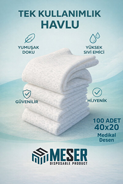 meser disposable product Tek Kullanımlık Yeni Nesil Havlu 100 Adet