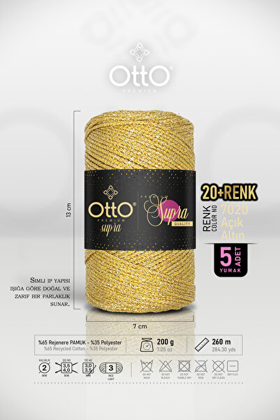 Otto Premium Simli Supra - Ανοιχτό Χρυσό - Πακέτο 5 τεμαχίων - 3mm/200gr/260m...