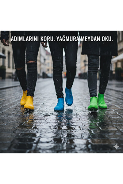 TinyyShop Yağmurdan Koruyucu Ayakkabı Kılıfı, Su Geçirmez, Kaymaz Taban, Ayak...