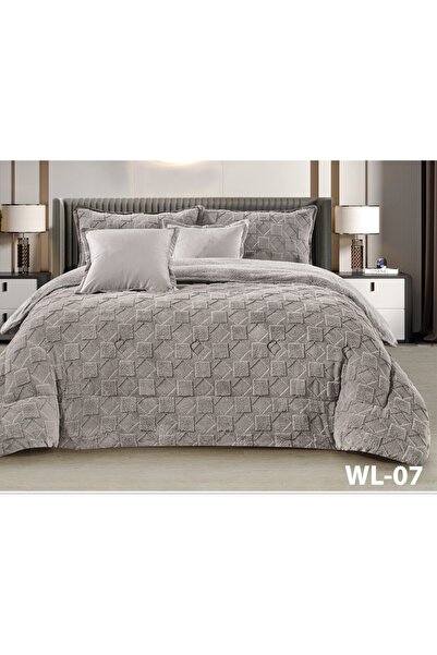 Moon Single bed sheet set, 6 pieces, winter style, medium filling, soft velve...