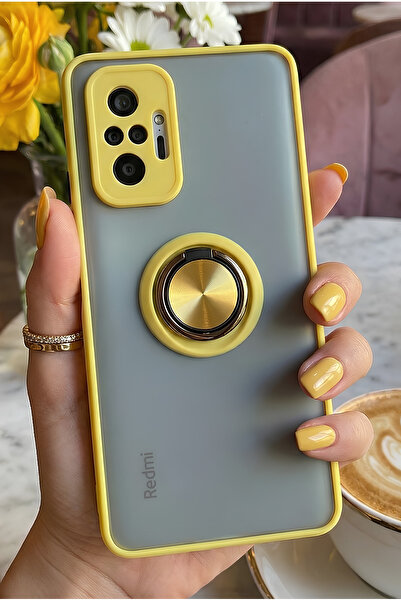 Hatreds Xiaomi Redmi Note 10 Pro İçin Kamera Korumalı Yüzüklü Kılıf - Leke Tu...