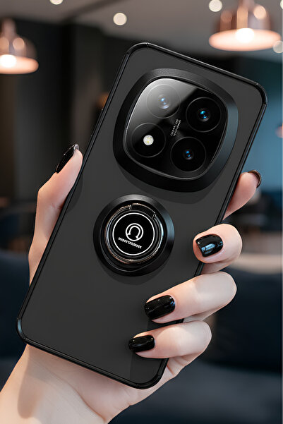 Hatreds Xiaomi Redmi Note 14 Pro 5G İçin Kamera Korumalı Yüzüklü Kılıf - Leke...