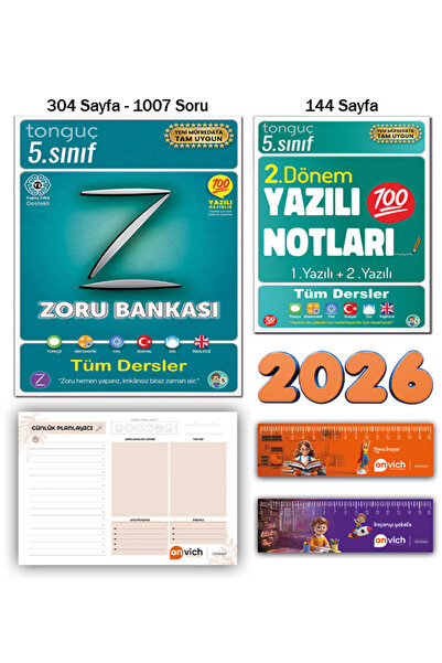 Tonguç Yayınları 5. Sınıf Zoru Bankası Tüm Dersler - Yazılı Notları 2. Dönem ...