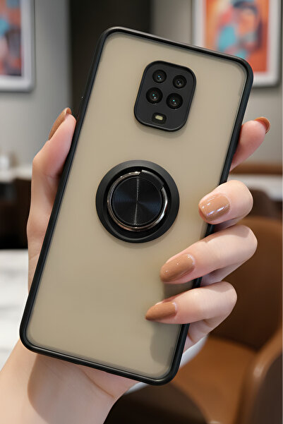 Hatreds Xiaomi Redmi Note 9 Pro İçin Kamera Korumalı Yüzüklü Kılıf - Leke Tut...