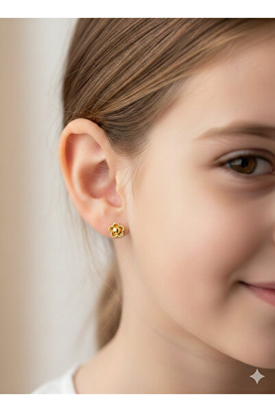 Nisanur Altın 14 Ayar Çocuk & Bebek Küpesi