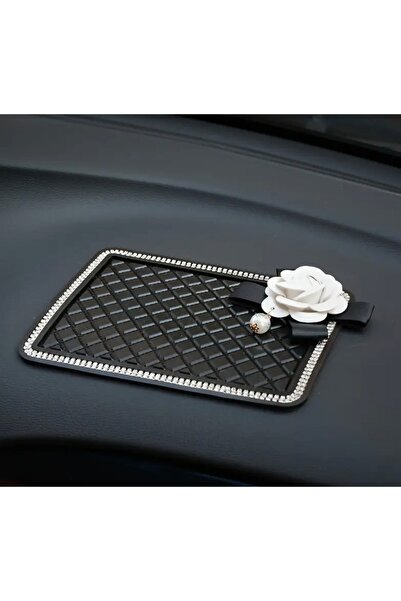 So Iconic Design Camellia alb foarte elegant, covoraș anti-alunecare deasupra...