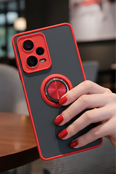 Hatreds Xiaomi Redmi Note 12 Pro 5G İçin Kamera Korumalı Yüzüklü Kılıf - Leke...