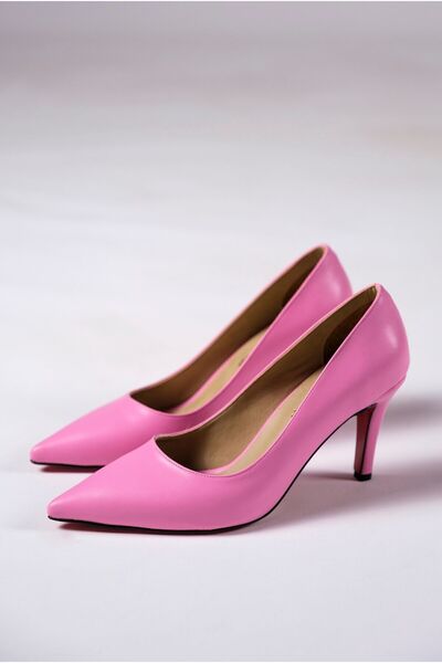 Ayakkabı Ateşi Γυναικεία παπούτσια με λεπτό τακούνι Pink Skin Stiletto Demure
