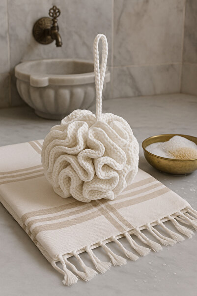 Günebakan ليفة استحمام قطنية مصنوعة يدويًا