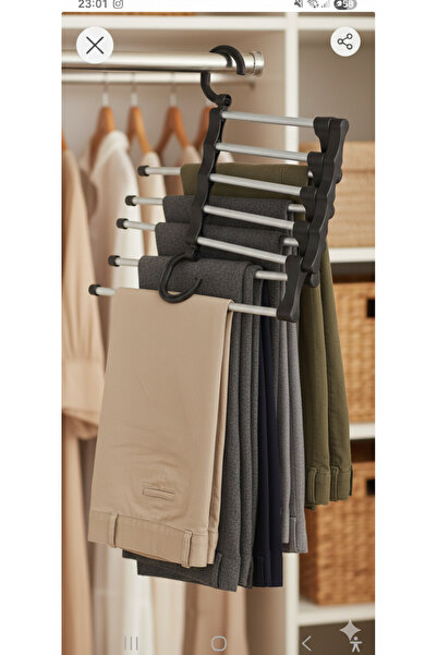 TinyyShop Sihirli Askı, 5 pantolon bir arada! Pantolon Organizeri,