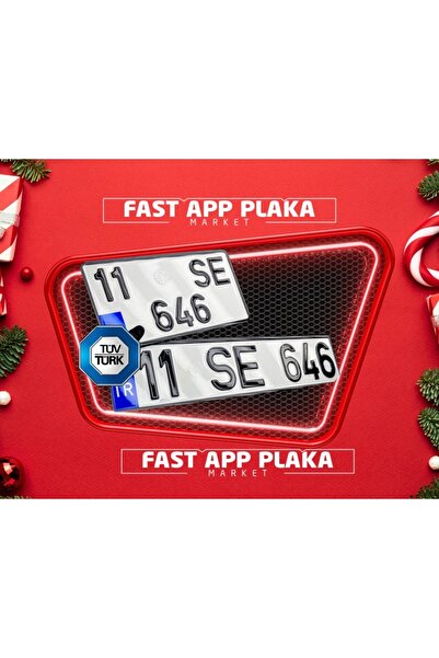 Universal CAM VERNİKLİ 1 KARE 1 UZUN APP PLAKA