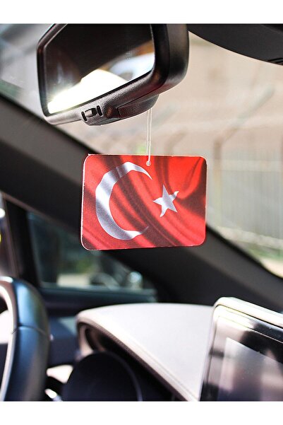 Exculusive Oto Kokusu Türk Bayrağı Sütlü Vanilya Esanslı Baskılı Ipli Dekorat...