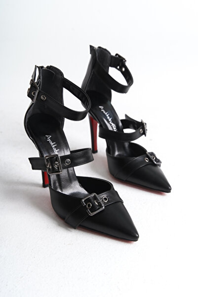 Ayakkabı Ateşi حذاء نسائي بكعب ستيليتو سانسا أسود