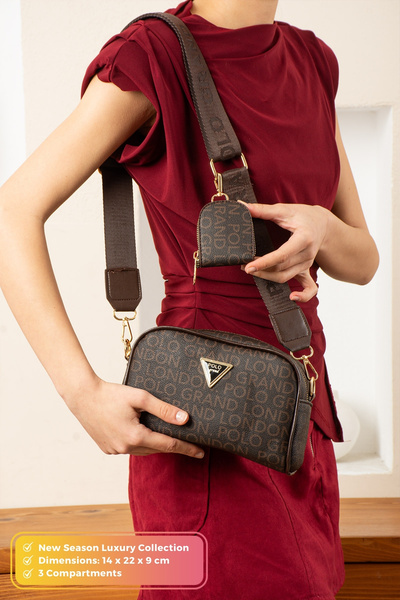 POLOGRAND London Original Women's New Trend Patterned Luxury Soft Leather Com...