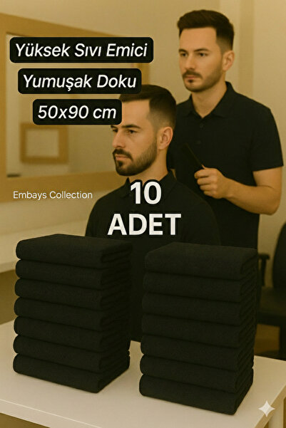 embays collection 50x90cm ( 10 Adet ) Pamuklu Havlu , Berber Havlusu, Kuaför ...