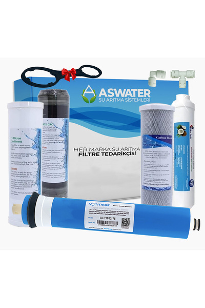 As Water Ihlas Aura Cebilon Compact Açık Kasa Su Arıtma 5'li Lüx 10" Filtre S...