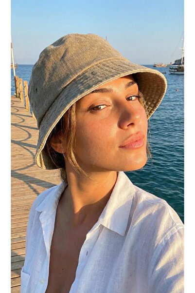 LAGRANZE قبعة دلو مغسولة كلاسيكية للسيدات