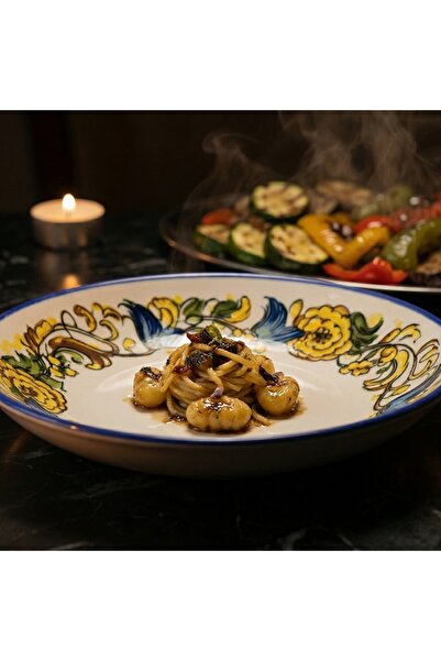 Bonna Albufera Mid White Bloom Deep Plate 23 cm Çukur Tabak 1000 cc