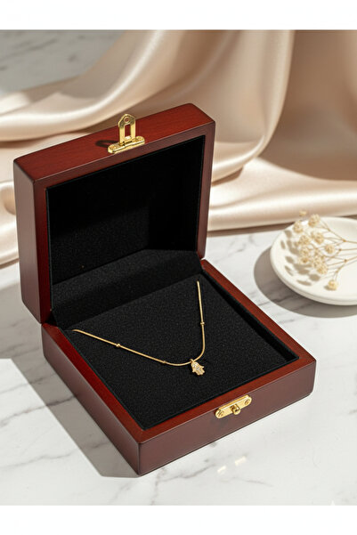 Arsaley Collection Taşlı Mini Hamsa Charm Paslanmaz Çelik Zincirli Kadın Koly...