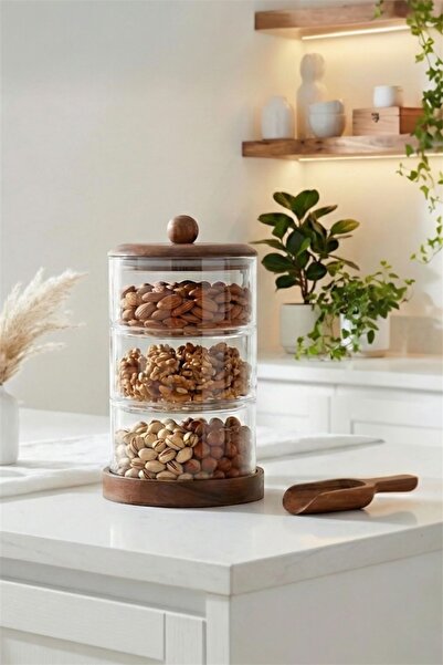 GLAMZE Akasya 3'lü Cam Kase