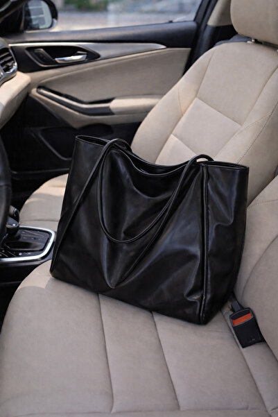 DENSİLA Čierna dámska nákupná taška na zips