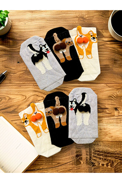 ZEYZEY MONKEY 5'li Dantelli Pamuklu Çorap Seti ( 3 Çift Beyaz 2 Çift Siyah )