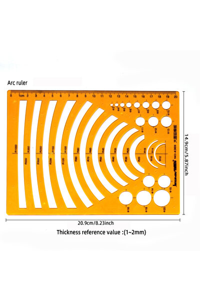 Choice 4369 Circular oval ruler durable K Resin drawing design furniture arch...