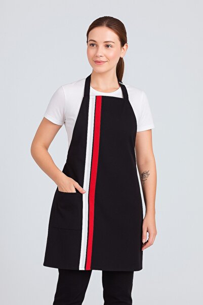 Vatan Tekstil Women's Halter Neck Striped Barista Chef Kitchen Apron 60X85 cm
