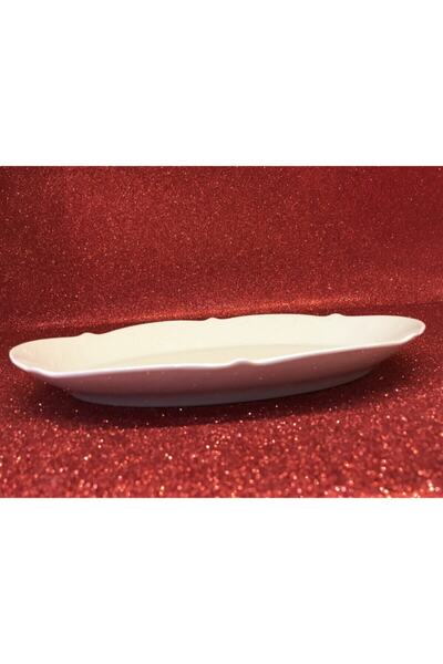 Porland Porselen Queen Beyaz 30 Cm Kayık Tabak Salata Tabağı