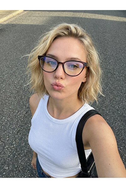 funeyes Venny Brown Cat Eye Blue Light Protection Glass Changing Glasses |   ...