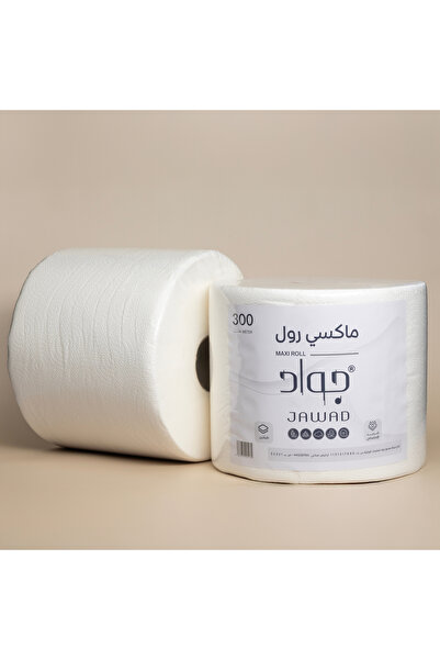 Jawad مناديل جواد ماكسي رول 300 متر طبقتين شديد الامتصاص | حبة واحدة