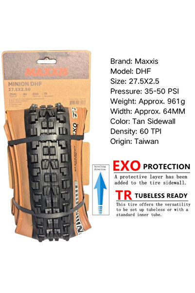 Maxxis Foldable DHF 27.5X2.5 EXOTR Y Minion DHF (M301Ru) 26x2.3 27.5x2.3/2.5/...