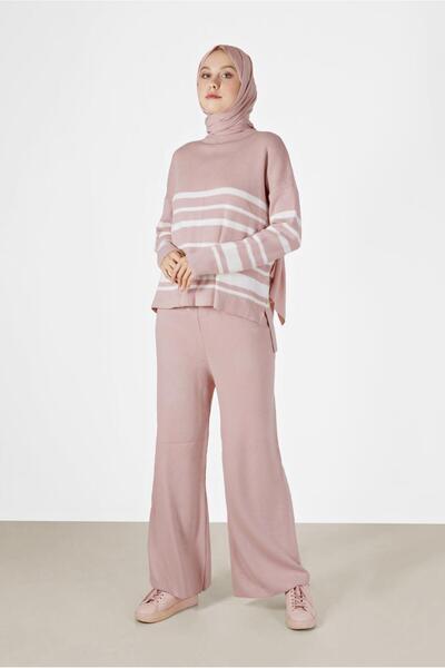 Alvina STRIP DETAILED KNITWEAR DOUBLE SET 42486