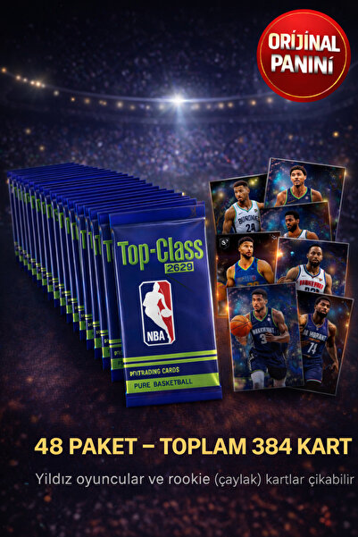 TOYFEST Panini Nba Top Class 2024 Koleksiyonluk Basketbolcu Kartları + 48 Pak...