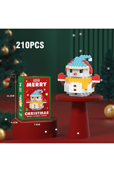 Choice8 210 قطعة من مجسمات بناء عيد الميلاد، رجل الثلج، الأيل، بابا نويل، مكع...