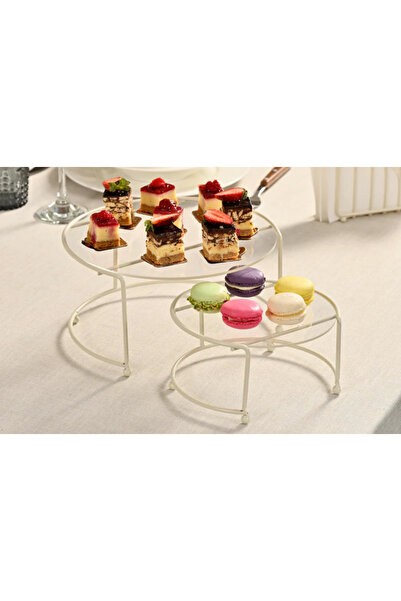 Edora Home Beige Small Size 2-Piece Presentation Set - Metal Gift, Catering a...