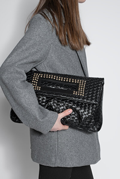 Marjin Women's Studded Clutch & Portfolio Crossbody Hand and Shoulder Bag Pan...