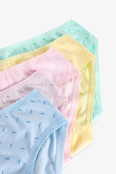 Penti Renkli Kız Çocuk Macaron 5'li Slip Külot