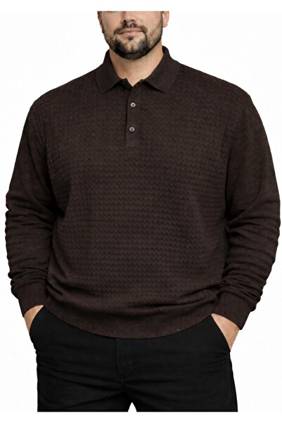 Tony Montana POLO YAKA BÜYÜK BEDEN DOKULU BATTAL TRİKO KAZAK TB3061