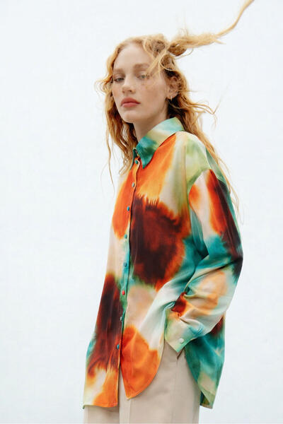 Touché Privé Tie Dye Patterned Shirt