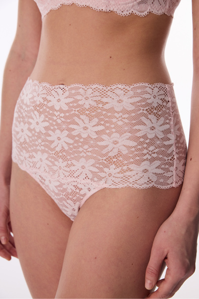 Penti Light Pink High Waist Lace Slip Panties