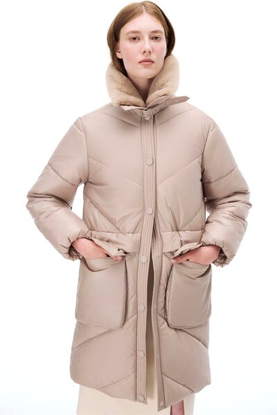 Perspective Awans Regular Fit Knee Length False Sleeve Shirt Collar Open Came...