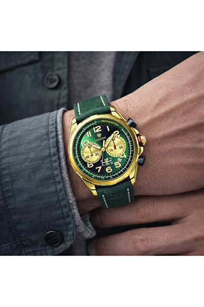 Generic OrientC Luxury Mens Chronograph Watch Crystal-Embellished Dial, Quart...