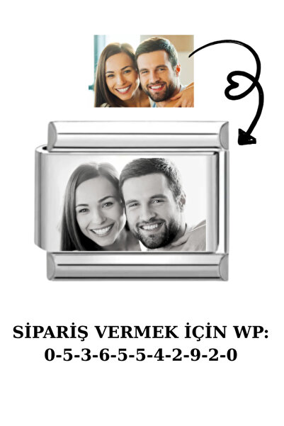 lazerizi Kişiye Özel Resim Baskılı İtalyan Bileklik Ek Charmı